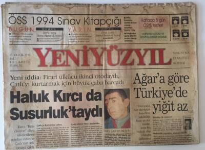 Yeni Yüzyıl Gazetesi 17 Aralık 1996 - İranla Savunma Peşrevi Erbakan İranla Sıkı İlişkilere Girmek İstiyor GZ13720 - 1