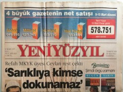 Yeni Yüzyıl Gazetesi 18 Mart 1997 Refah MKYK Üyesi Ceylan Rest Çekti Sarıklıya Kimse Dokunamaz -GZ44088 - 2
