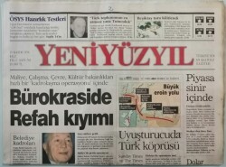 Yeni Yüzyıl Gazetesi 19 Kasım 1996 Ülkücü Babalara Gizli Görev - Çatlıya Devlet Desteği - GZ44734 - 2