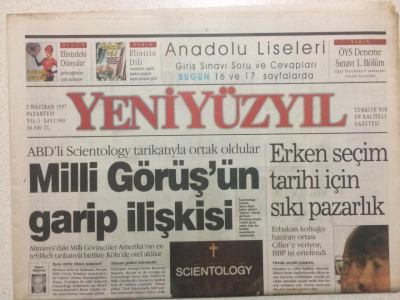 Yeni Yüzyıl Gazetesi 2 Haziran 1997 - Milli Görüşün Garip İlişkisi GZ27361 - 1