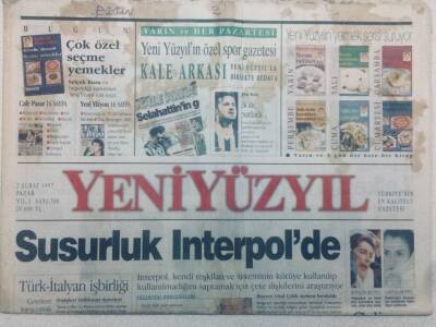 Yeni Yüzyıl Gazetesi - 2 Şubat 1997 - Susurluk İnterpolde GZ46878 - 1