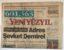 Yeni Yüzyıl Gazetesi 20 Şubat 1997 - Nükleer Atık Skandalı GZ5478 - 1