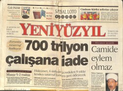 Yeni Yüzyıl Gazetesi 24 Ağustos 1997 - Diana İle Dodi Nice'te Buluştu - Mehmet Nuri: Camiler Gösteri Alanı Değil GZ3302 - Gökçekoleksiyon