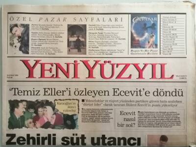Yeni Yüzyıl Gazetesi 26 Şubat 1995 Levent Yüksel Hayati Tehlikeyi Atlattı - GZ44254 - 2