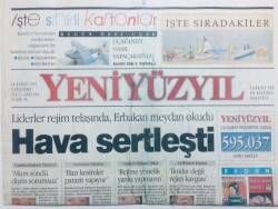 Yeni Yüzyıl Gazetesi 26 Şubat 1997 - Liderler Rejim Telaşında, Erbakan Meydan Okudu GZ43234 - 1