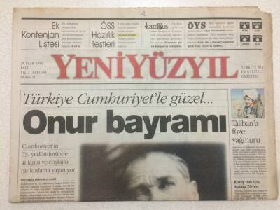 Yeni Yüzyıl Gazetesi 29 Ekim 1996 - Onur Bayramı GZ51958 - 1
