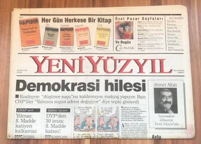 Yeni Yüzyıl Gazetesi 30 Nisan 1995 - Demokrasi Hilesi GZ1698 - 1