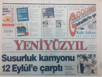 Yeni Yüzyıl Gazetesi - 31 Ocak 1997 - Susurluk Kamyonu 12 Eylüle Çarptı GZ46875 - 1