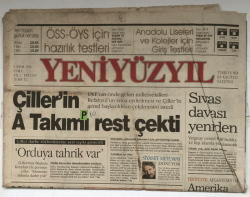Yeni Yüzyıl Gazetesi 4 Ekim 1996 - Çillerin A Takımı Rest Çekti GZ5561 - 1