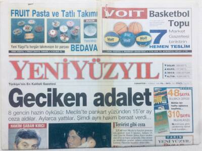 Yeni Yüzyıl Gazetesi 4 Temmuz 1998 - Geciken Adalet GZ41601 - 1