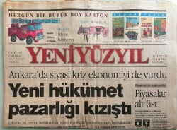 Yeni Yüzyıl Gazetesi 5 Mart 1997 Arnavutlar Orduya Başkaldırdı - Ankarada Yumuşama Var -GZ44089 - 2