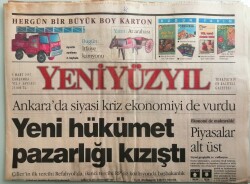 Yeni Yüzyıl Gazetesi 5 Mart 1997 Arnavutlar Orduya Başkaldırdı - Ankarada Yumuşama Var -GZ44089 - 1