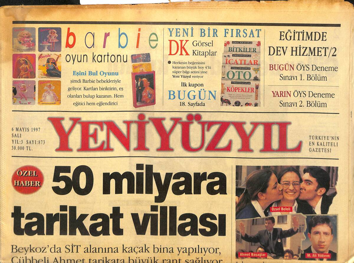 Yeni Yüzyıl Gazetesi 6 Mayıs 1997 - İran'la Sağırlar Diyaloğu - Koç , Pazarlama Kalesini Kaybetti GZ147757 - 1