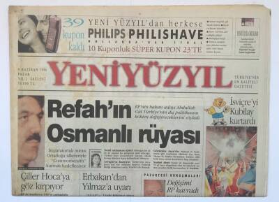 Yeni Yüzyıl Gazetesi 9 Haziran 1996 - Refahın Osmanlı Rüyası GZ8757 - 1