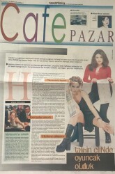Yeni Yüzyıl Gazetesi Cafe Pazar Eki 15 Aralık 1996-İzel Uzaylı Gibi Hissediyorum GZ45446 - 2