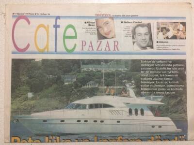 Yeni Yüzyıl Gazetesi Cafe Pazar Eki 17 Ağustos 1997 - Afroditin Aşk Dini GZ47298 - 1