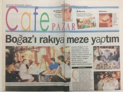 Yeni Yüzyıl Gazetesi Cafe Pazar Eki 27 Temmuz 1997 - Boğazı Rakıya Meze Yaptım GZ35927 - 1