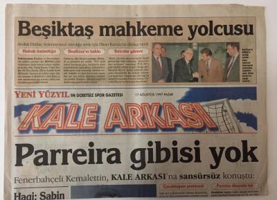 Yeni Yüzyıl Gazetesi Kale Arkası Eki - 17 Ağustos 1997 - Fenerbahçeli Kemalettin Kale Arkasına Sansürsüz Konuştu GZ25369 - 1