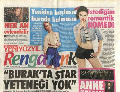Yeni Yüzyıl Gazetesi Rengarenk Eki 23 Mart 2016 - Orhan Gencebay Tarkan TSMyi Sevdirecek GZ107522 - 1