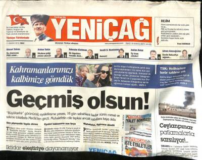 Yeniçağ Gazetesi 13 Kasım 2012 - Ceylanpınar Patlamalarla Sarsılıyor!.. GZ100793 - 2