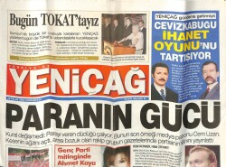 Yeniçağ Gazetesi 28 Eylül 2002 - Gülben Ergen Parti Mitinginde Ahmet Kaya Şarkıları Okudu GZ70224 - 1