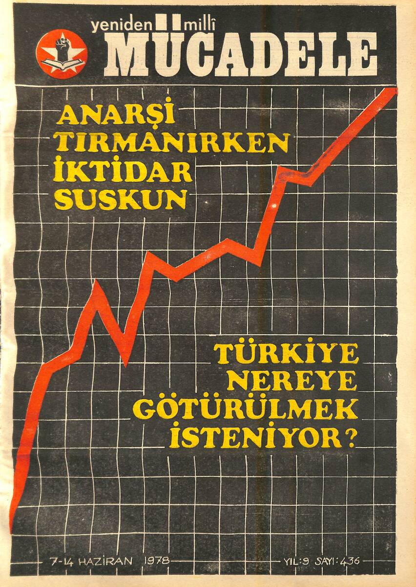 Yeniden Milli Mücadele Dergisi 7 - 14 Haziran 1978 Sayı: 436 - Türkiye Nereye Götürülmek İsteniyor - Anarşi Tırmanırken İktidar Suskun NDR94503 - 1