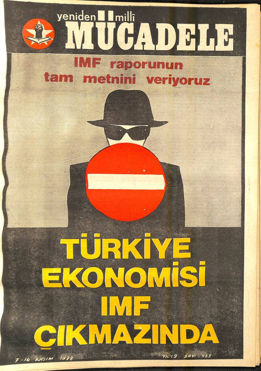 Yeniden Milli Mücadele Dergisi 7 - 14 Kasım 1978 Sayı: 458 - Türkiye Ekonomisi IMF Çıkmazında NDR94563 - 1