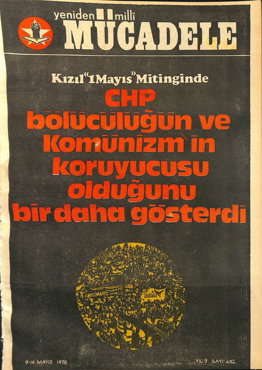 Yeniden Milli Mücadele Gazetesi 9-16 Mayıs 1978 Sayı:432 - Kızıl