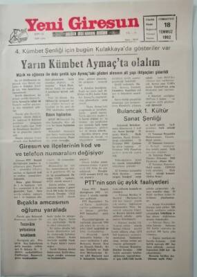 Yenil Giresun Gazetesi 18 Temmuz 1992 Uluslararası Uzay Üniversitesi Eskişehirde -GZ37451 - 1