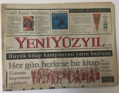 Yeniyüzyıl Gazetesi 16 Nisan 1995 - Fatih Terim İmparator Lakaplı Kaptan Şimdi Milli Baba Oldu GZ13506 - 2