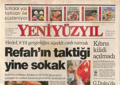 Yeniyüzyıl Gazetesi 18 Ağustos 1997 - Türkiyede Her Yıl Yangınla Yok Olanın 10 Katından Daha Fazla Ağaç Çalınıyor GZ92136 - 1
