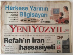 Yeniyüzyıl Gazetesi - 21 Nisan 1996 - Refahın İran Hassasiyeti - GZ43951 - 2