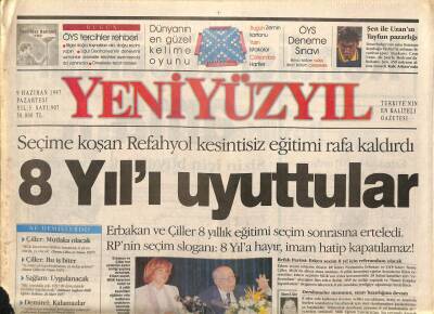 Yeniyüzyıl Gazetesi 9 Haziran 1997 - İbrahim Tatlıses Kadınlar İçin Evliya Gibi... - Şen İle Uzanın Tayfun Pazarlığı GZ93594 - 1