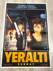 Yeraltı - Subway (1985) Orijinal Sinema Afişi **LUC BESSON** - Ultra Dev Boy (70x100) - Christophe Lambert AFIS33 - Gökçekoleksiyon