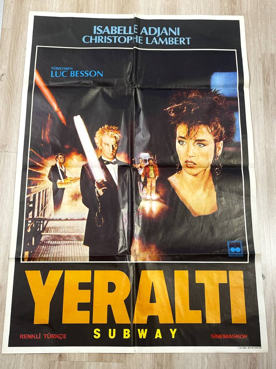 Yeraltı - Subway (1985) Orijinal Sinema Afişi **LUC BESSON** - Ultra Dev Boy (70x100) - Christophe Lambert AFIS33 - 1