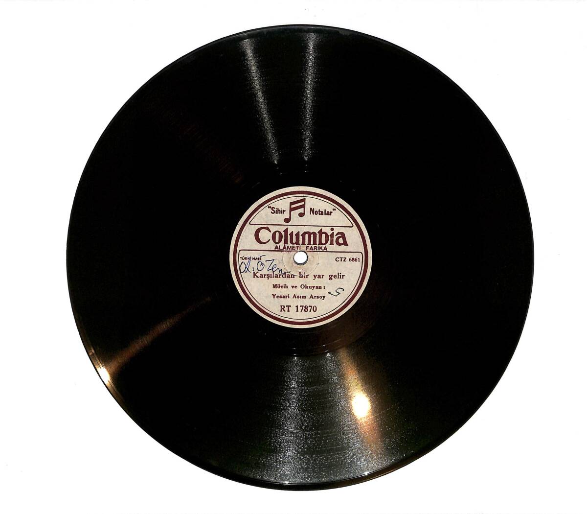 Yesari Asım Arsoy - İpek Şala Büründü / Karşılardan Bir Yar Gelir TAŞ PLAK (10/7.5) PLK23483 - 1