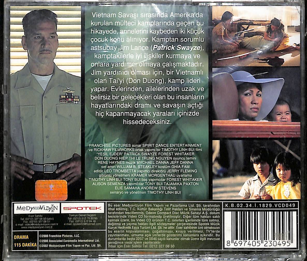Yeşil Ejder – Green Dragon (2001) Orijinal VCD Film ' ' Patrick Swayze, Forest Whitaker ' VCD28122 - 2