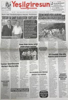 Yeşil Giresun 1 Ekim 2004-Chpli Uzunalioğlu Bölge Adliye Mahkemesi Giresunda Kurulmalı GZ25918 - 1