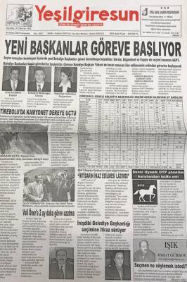 Yeşil Giresun 1 Nisan 2004 -Mhp İl Başkanı Mahmut Karakuş un Seçim Değerlendirmesi İktidarın İkaz Edilmesi Lazımdı GZ25823 - 1