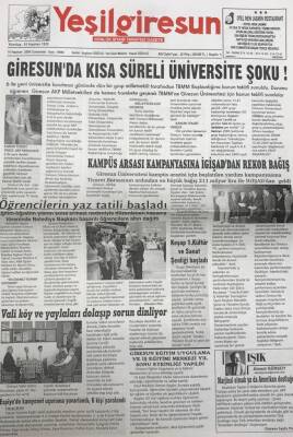 Yeşil Giresun 11 Haziran 2005 -Kampüs Arsası Kampanyasına İGİŞADdan Rekor Bağış GZ25844 - 1