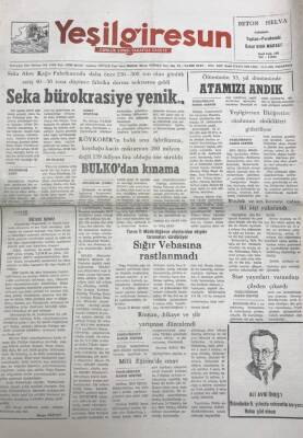 Yeşil Giresun 11 Kasım 1991 - Tarım İl Müdürlüğünce Oluşturulan Ekipler Taramaları Sürdürüyor Sığır Vebasına Rastlanmadı GZ25854 - 1