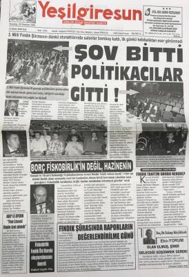Yeşil Giresun 12 Haziran 2005-Adnan Kırali Borç Fiskobirlikin Değil Hazinenin GZ25795 - 1