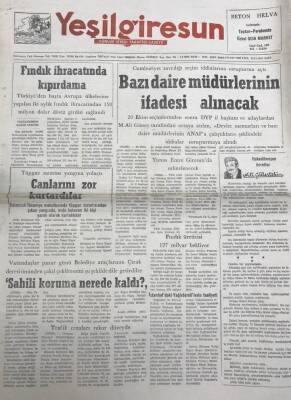 Yeşil Giresun 12 Kasım 1991-Fahrettin GençGiresunsporun Üzerinde Gizli Güçler Dolaşıyor GZ25868 - 1