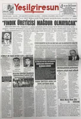 Yeşil Giresun 12 Mart 2005-Akp Milletvekili Hasan Aydın Hükümetin İcraatlarını Övdü GZ25799 - 1