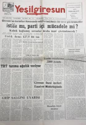Yeşil Giresun 13 Ocak 2000 - İstifa mı ,Parti İçi Mücadele Mi ? GZ25857 - 1
