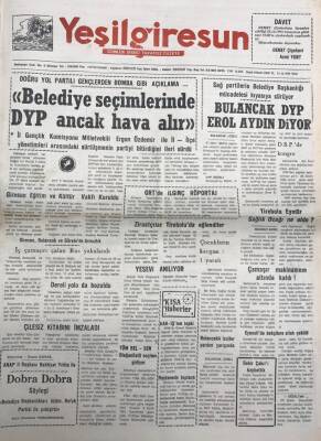 Yeşil Giresun 14 Ekim 1999 -Giresunun Sorunları Başbakanlıkta Görüşülecek GZ25855 - 1