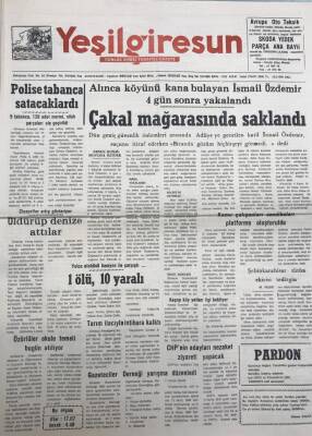 Yeşil Giresun 15 Şubat 1994- Alınca Köyünü Kana Bulayan İsmail Özdemir 4 Gün Sonra Yakalandı GZ25926 - 1