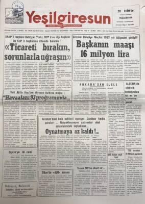 Yeşil Giresun 16 Ekim 1992-Vali Atilla Koçtan Giresun Halkına MüjdeHavaalanı 93 Proğramanında GZ25905 - 1