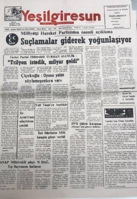 Yeşil Giresun 16 Mart 1999-Fazilet Partisi Milletvekili Turhan AlçelikTrilyon İstedik Milyon Geldi GZ25883 - 1
