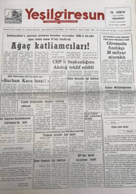 Yeşil Giresun 17 Ekim 1992-Anap Milletvekiline Dsp den Büyük Tavır Burhan Kara Bitti GZ25904 - 1